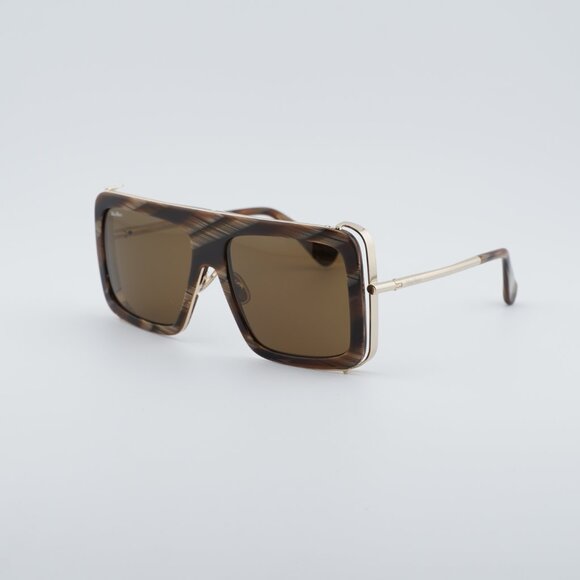 Max Mara JEAN MM0119 62E Sunglasses Brown Square Frame, Brown Lenses main image 9